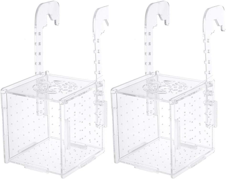 2pcs Box Breeding Box Fish Hatching Boxes Aquarium Incubator Aquarium Hanging Tank Fish Incubator Fish Hanging Tank Acrylic Aquarium Tank Transparent Fish Tank