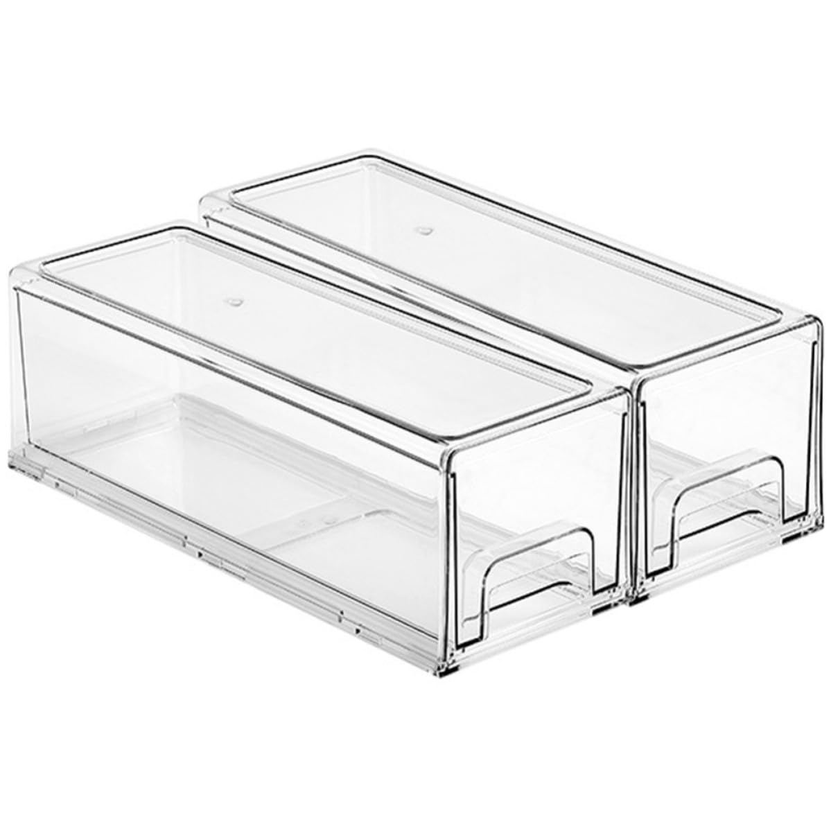 Toddmomy 2 Pezzi Scatola Organizer a Cassetti, Contenitore per Cosmetici in Acrilico, Organizer da Scrivania Impilabile per Cancelleria e Oggetti Vari, Leggero, per Studenti e Lavoratori,