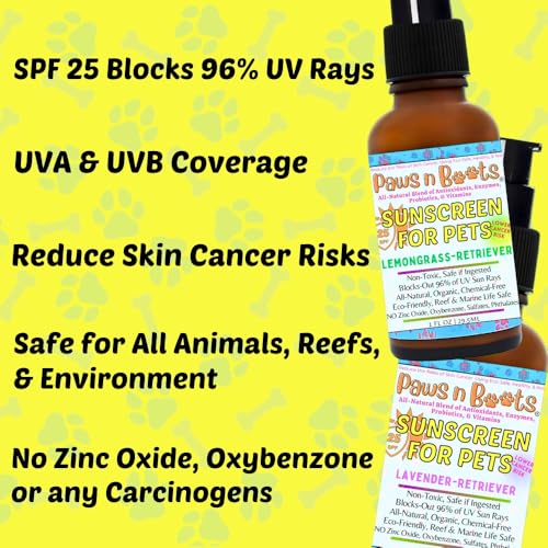 Image of Non-Toxic Sunscreen for Pets, Protective Barrier Cream Non-Toxic Easy to Apply Formula Moisturize & Rejuvinate Cracked Paw Pads, Nose, or Skin. Supports Tissue Growth PawsnBoots Lemongrass