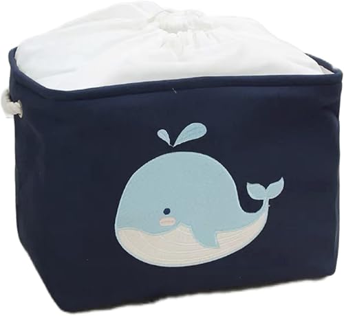 KiKiledio Cesta de juguete para bebé, cesta de almacenamiento de baño de ballena, bolsa de almacenamiento y organización de juguetes decorativos de
