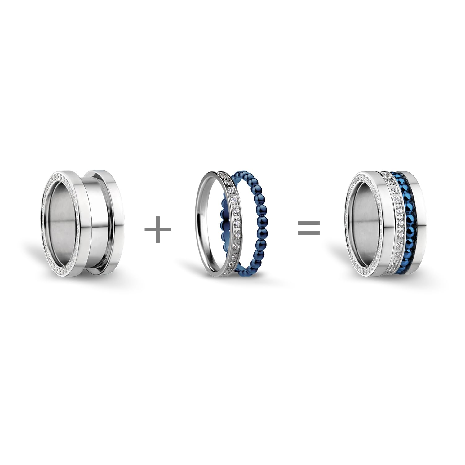 BERING Damen Ring in glänzendem silber - Arctic Symphony Collection aus Edelstahl - Berkel