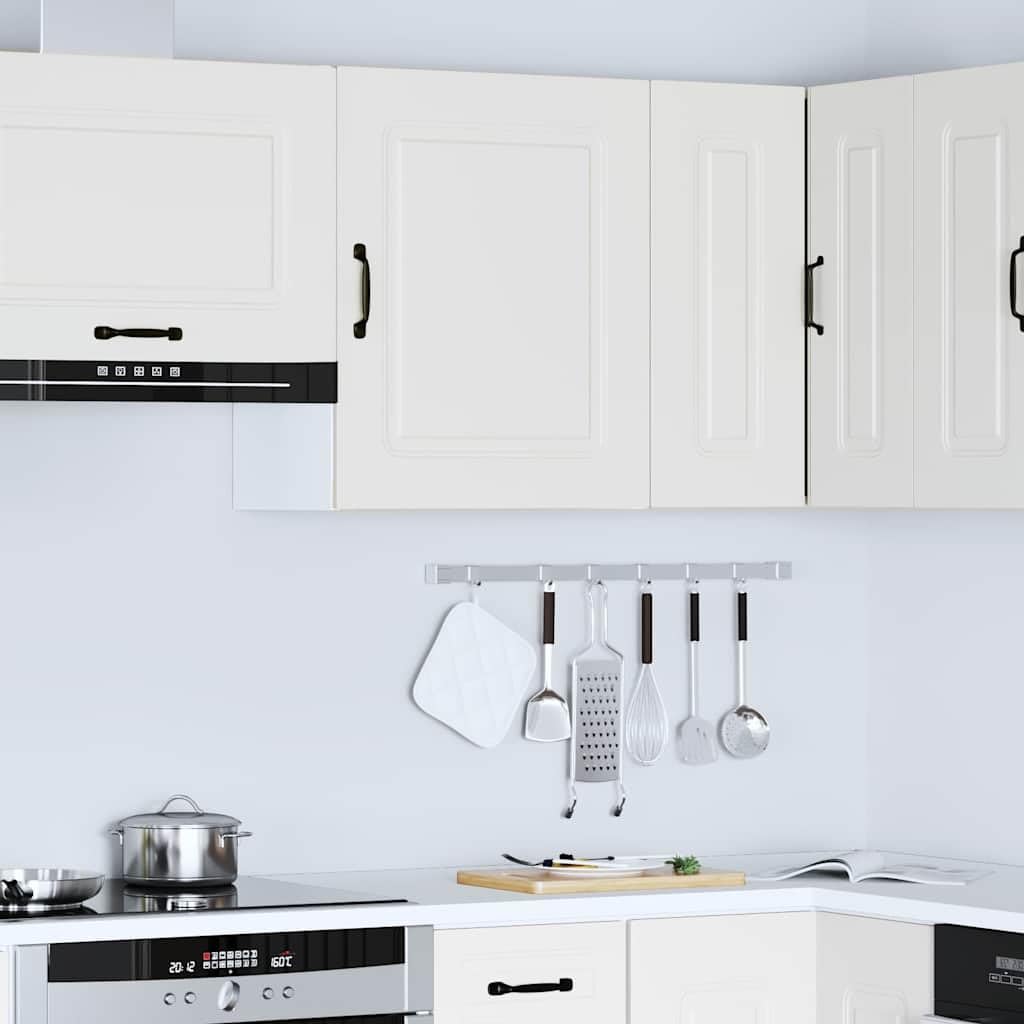 vidaXL Pensile da Cucina Kalmar Bianco in Legno Multistrato, pensile da Cucina, Armadio da Cucina a Parete, pensili con Ante, pensile Montato