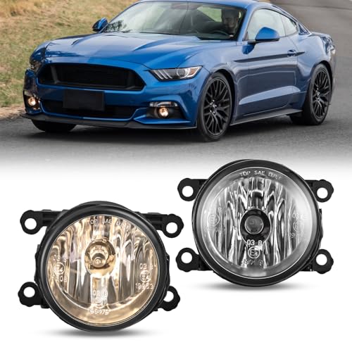 I1MOTOR Fog Lights Fit for [Ford Mustang 2015-2017/Explorer 2011-2015/Focus 2008-2014], Lamps Driver Passenger Replacement [A-cura RDX 2010-UP/TSX 2011-2014/TL 2012-2014]
