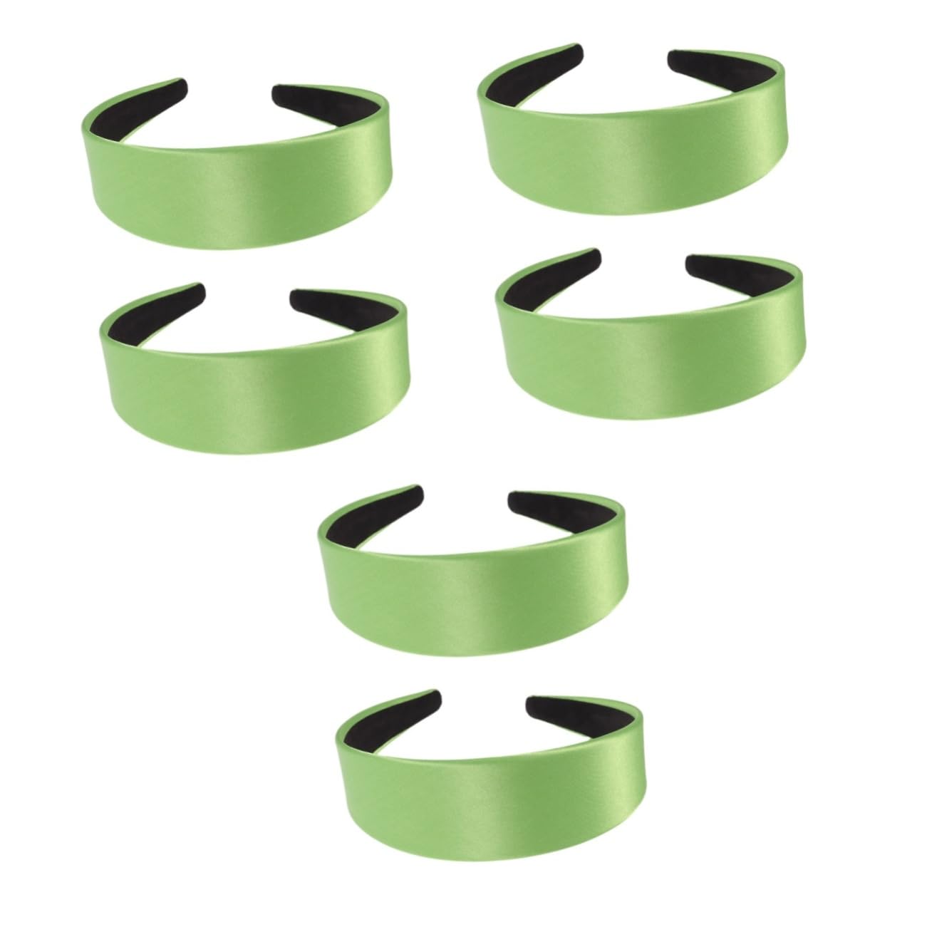 DOITOOL 6piezas De Satén Anchas Para Mujer y Diseño Elegante y Color De Verde Fosforescente Accesorios y Ocasiones Especiales