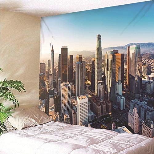 Tapiz de pared texturizado de alta calidad con estampado de edificios para un salón elegante 4