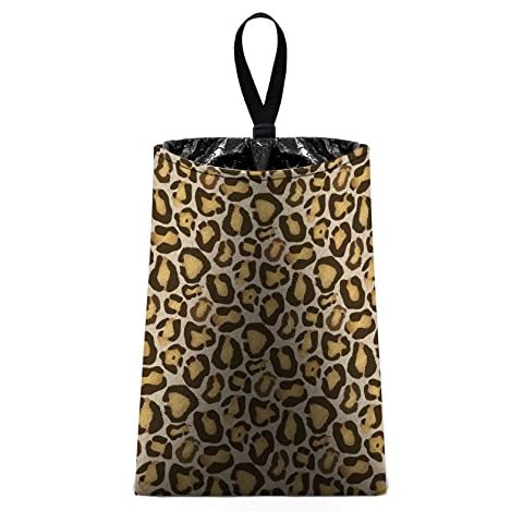 Auto Trash (Brown Leopard Print) by The Mod Mobile - car Trash Bag Litter Bag Garbage can for Your Automobile Cover