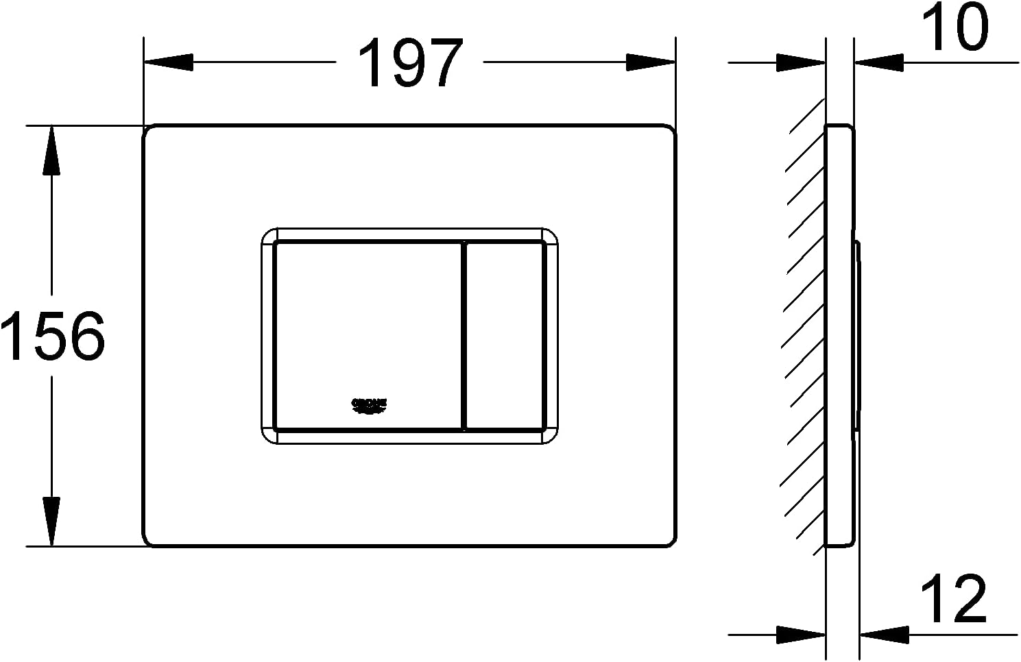 Grohe 38732 Skate Cosmopolitan Toilet senkr./waager. Cool Sunrise