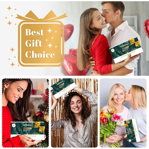 Ätherische Öle Set, 16 PCS Duftöle Set, Naturrein Ätherische Öle für Diffuser, Duftlampe, Entspannung, Kerzenherstellung, Essential Oils Geschenkset, Weihnachten Geschenke für Frauen und Familie