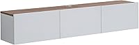 Vista 7 de Atelier Mobili - Consola de TV de pared, color blanco brillante, centro de entretenimiento con diseño flotante Madera como