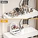 Makeup Organizer with Transparent Lid & 2 Drawers – Large Capacity Cosmetic Skincare Storage Box for Bathroom Vanity, Countertop, Bedroom – Portable and Dustproof, White (11