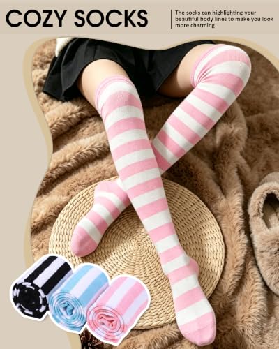 Image of Chalier Womens Thigh High Socks, Thigh Socks Stockings for Women