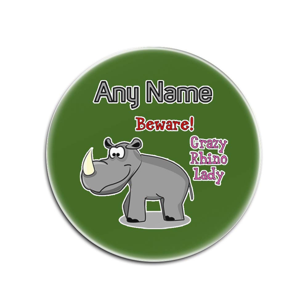 Dessous-de-Verre en Verre Crazy Rhino Lady Blanc Vert : Finies les Taches sur vos Tables