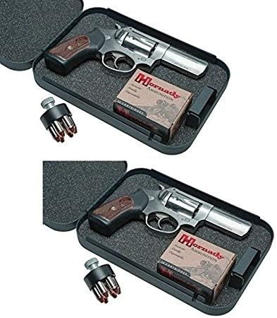 Gun Pack of 2 Safety solutions Full Size Handgun Safe Vault Security Pistol Case Key Lock Box (Keylock 2 Packs)