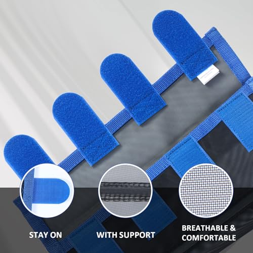 Harrison Howard Loose-Fitting No Hassle Leg Protection Comfortable Fly Boots For Horse (Set Of 4) Blue Yearling thumb #3