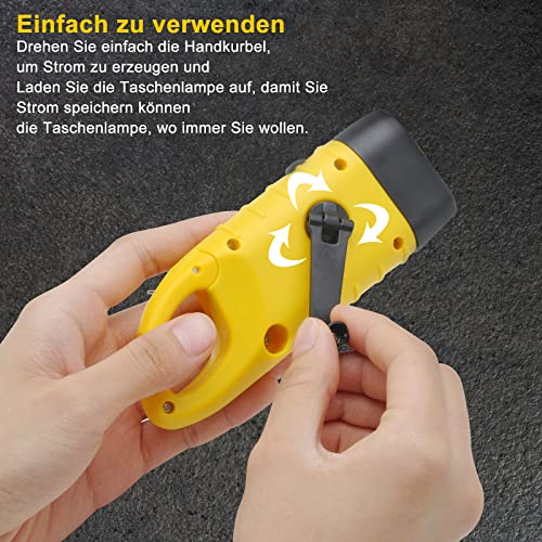 Hand Crank Solar Powered Rechargeable LED Camping Emergency Flashlight Torch Portable LED Flashlight Carabiner Energy Rechargeable Flashlight Torch