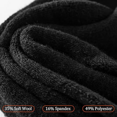 Image of Tavaleu Wool Socks for Women - Winter Soft Thick Warm Socks Vintage Crew Boot Sock Casual