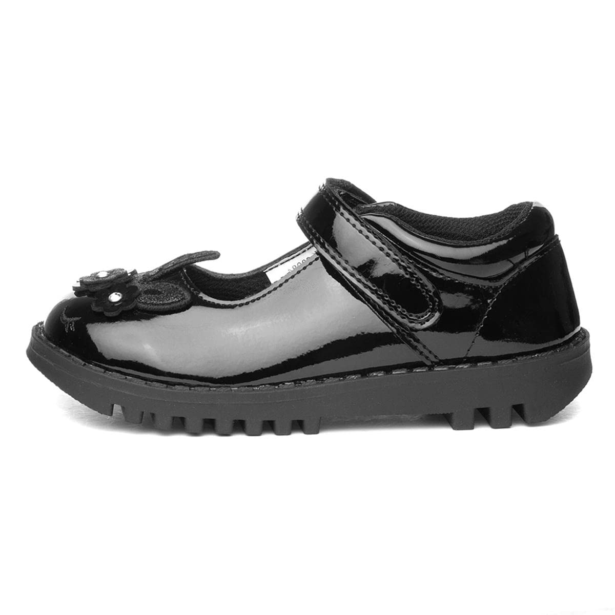 Buckle My Shoe Castle Girls Black Unicorn Shoe