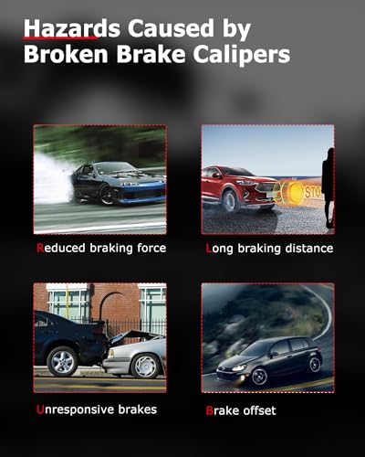 Image of cciyu 19B3299 Rear Left Brake Caliper With Bracket For Acura For CSX 2006-2011,For Acura For ILX 2013-2018,For Honda For Civic 2006-2015