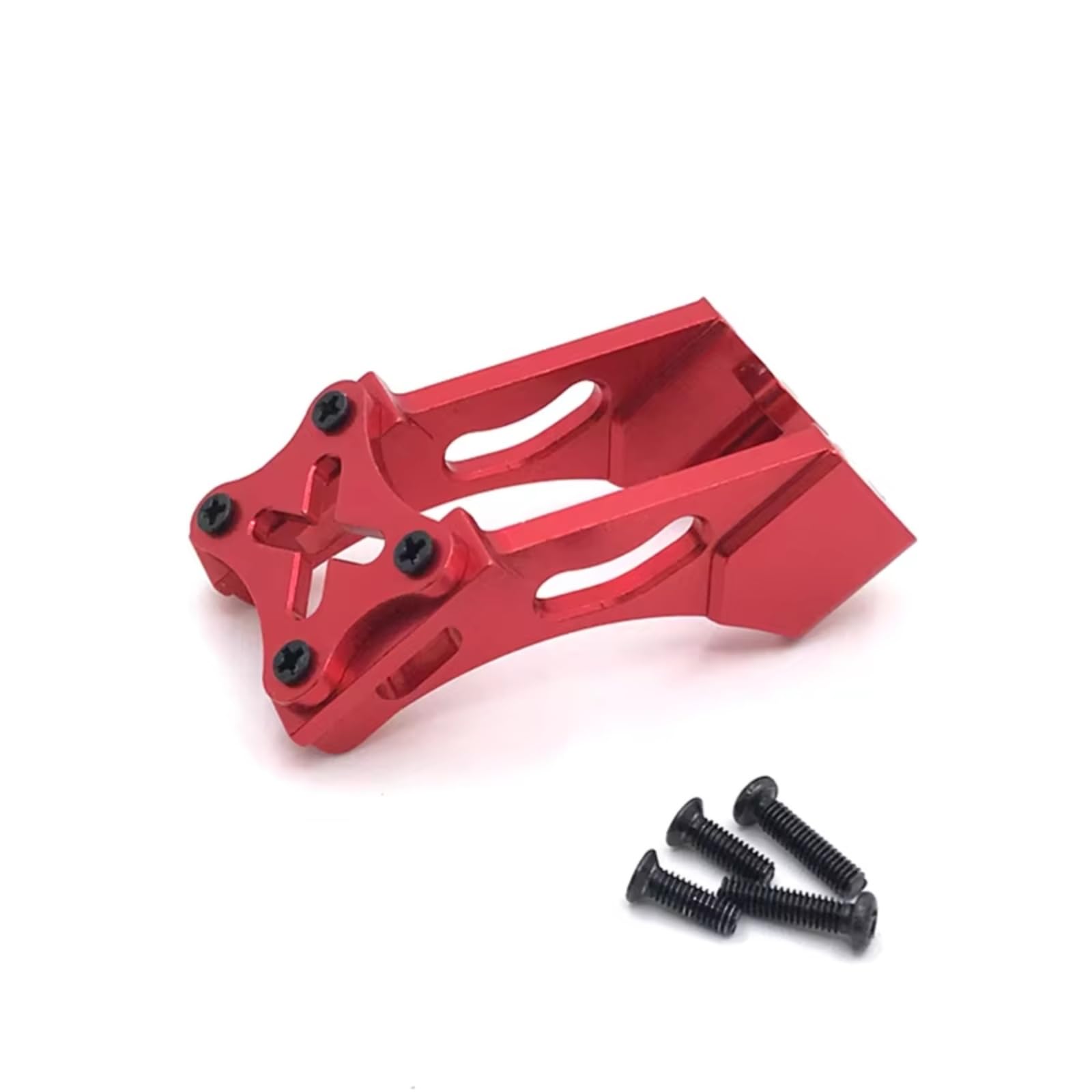 Support de plaque arrière en métal rouge pour éviter la casse sur WLtoys