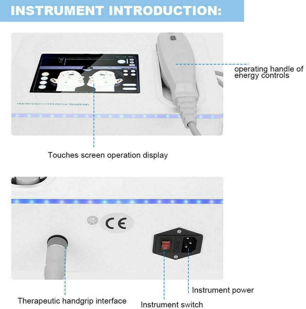 Professional Face Neck Lifting Anti-Aging Wrinkle Removal Skin Beauty Machine with 3 Cartridges 10000 Shots