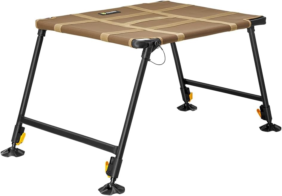 TIDEWEDog Stand with Folding & Adjustable Height Legs, Portable Dog Platform with Shoulder Strap for Hunting & Training