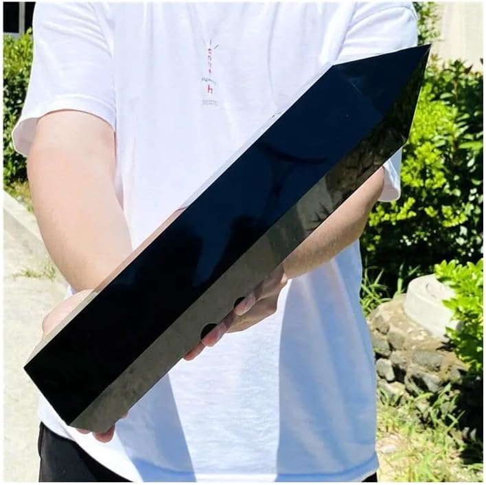 1pc 400-450g Obsidian Obelisk Quartz Crystal Column
