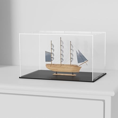 Miniatura 3 de QIMOND Vitrina de acrílico para escaparate, caja de acrílico larga transparente para mostrar modelos de automóviles fundidos a troquel 118,