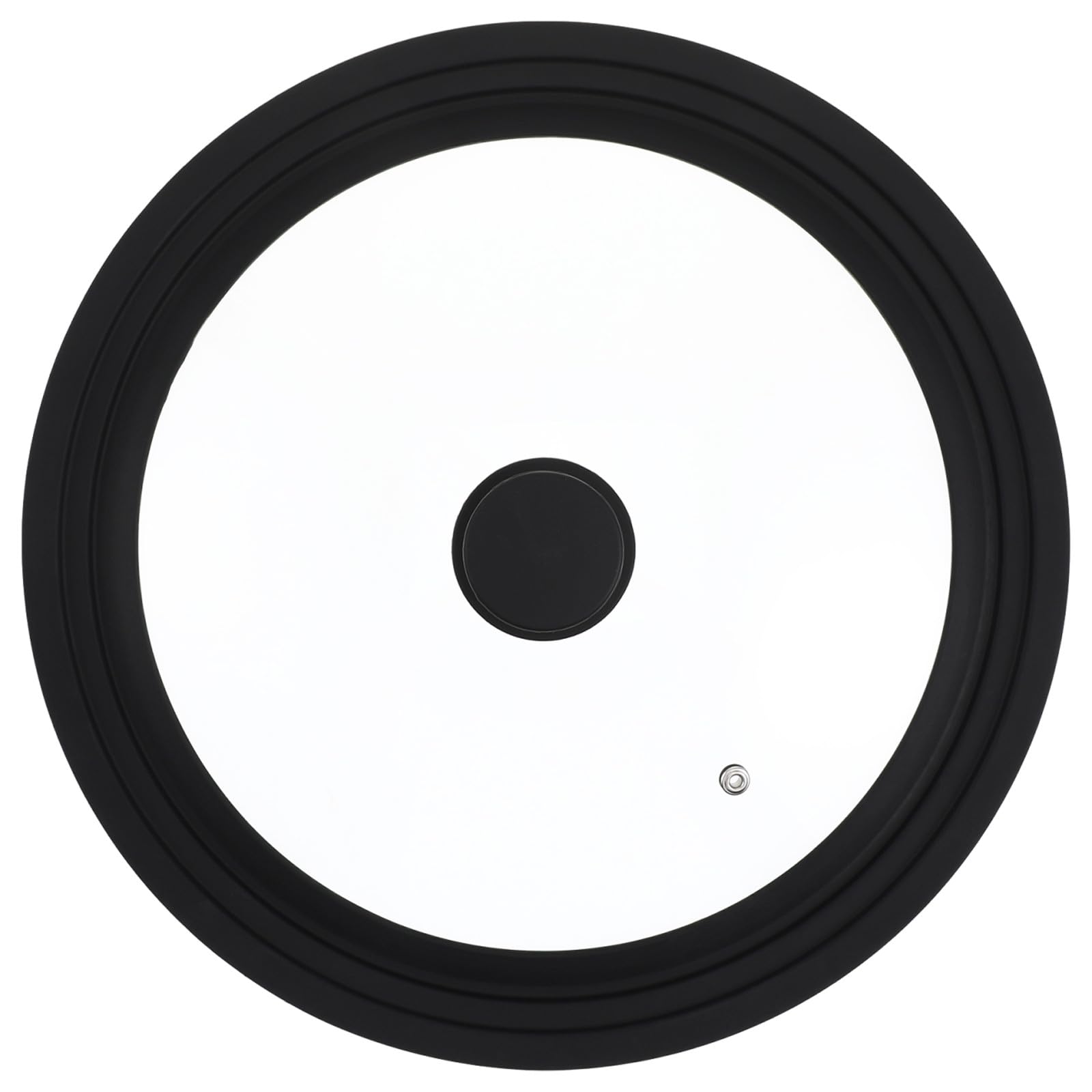 ibasenice Coperchio in silicone per pentole e padelle: coperchio in silicone con bordo in vetro temperato, adatto a pentole, padelle e da 20 cm, 22 cm e 24 cm, lavabile in lavastoviglie.