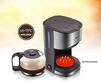 Máquina de café con Filtro Cafetera de Goteo,Máquina de café de Vapor con Control de Temperatura Completamente automática,Preservación del Calor,Filtro extraíble,Hogar6