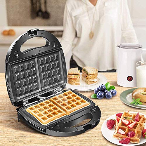 YFGQBCP 3-in-1-Multifunktions-Sandwich-Hersteller, Liebes-Herz-Form Waffel-Muffin, Hausfrühstück-Toast-Brot-Brot… – Bild 3