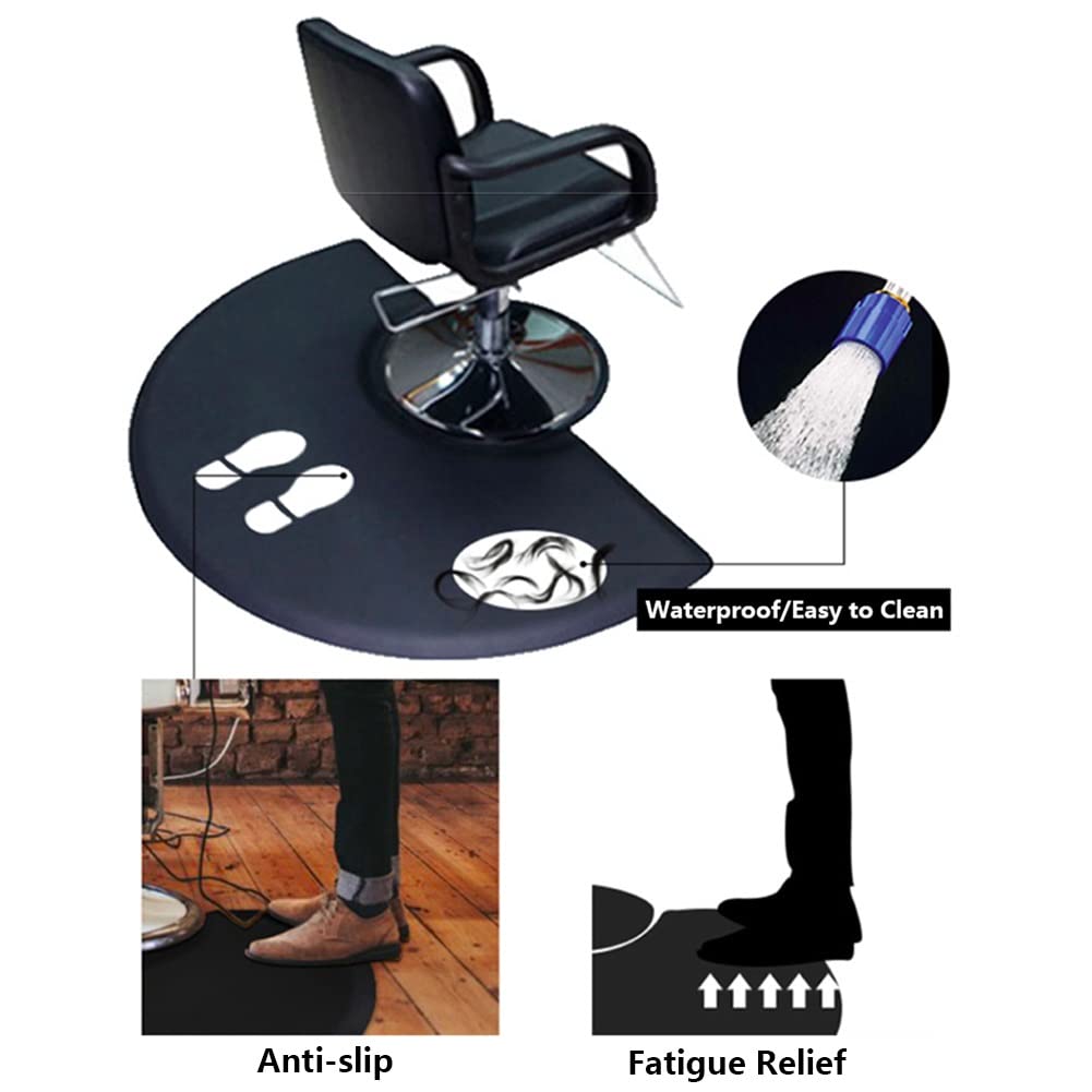 Estera del Piso del Salón Anti Fatiga Peluquería Silla Piso Mat para Peluquería 2cm De Espesor Confort Peluquería Beauty Floor Mats Bajo Styling Chair(Rectangle 150x90cm)