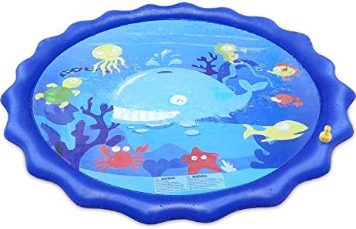 INNOCHEER Sprinkler Splash Pad for Kids Outdoor Play, 68 Inch Extra Large Children's Sprinkler Pool Water Wading Pool Summer Toys for Boys Girls 3+ Years Up