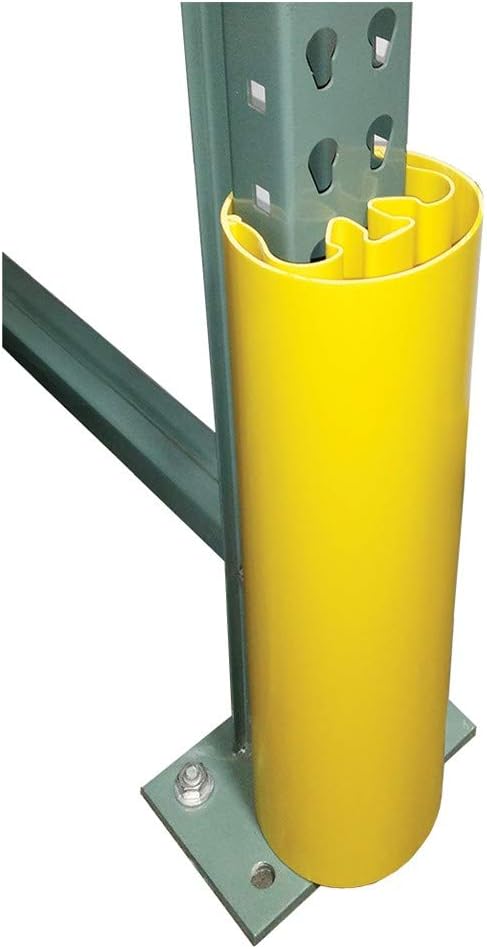 Column Protector for Pallet Rack, 18โ Tall Bright Yellow Polypropylene Safety Protector for 3โ x 3โ Uprights