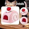 Hamster Bed Small Animals Bedding House Soft Cozy Cute Hideout Habitat for Small Pets Ferret Gerbil Sugar Gliders Chinchilla, Pink