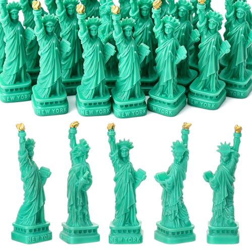 GGSTDDUP 50pcs Statue of Liberty Figurine Mini Resin Statue of Liberty Statues Miniature Patriotic Figures New York City Souvenir Gifts for Living Room Book Shelf Cabinets Table Ornaments