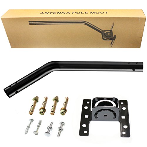 Vansky Adjustable Attic Antenna Mount - Outdoor TV Antenna Mounting Pole Universal Mount Brackets - Easy Installation, Solid Structure, Weather Proof (1in Diameter Mount Pipe)