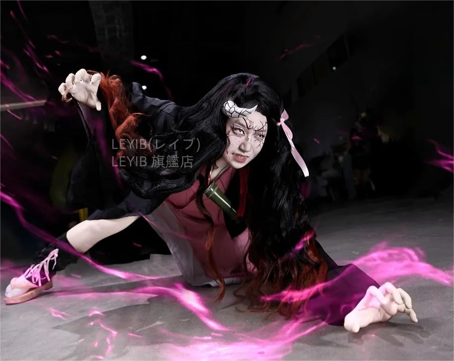 Amazon.co.jp: 竈門 禰豆子 コスプレ道具 鬼化の角 ネイルチップ