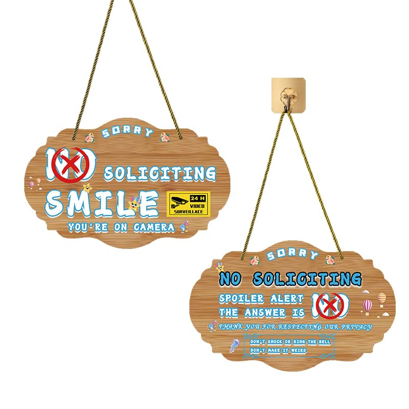 Cartello giallo di benvenuto per la porta d'ingresso, cartelli di divieto di sollecitazione per la casa, benvenuti familiari, amici, vicini e consegne, regalo di inaugurazione della casa, sorridi