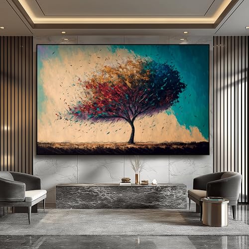 Décoration murale abstraite d'arbre affiche moderne salon 60x80