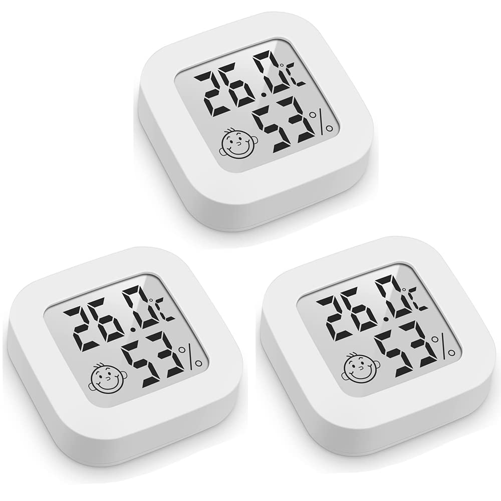 Mini Digital Thermometer Hygrometer innen, 3 PCS LCD Thermometer