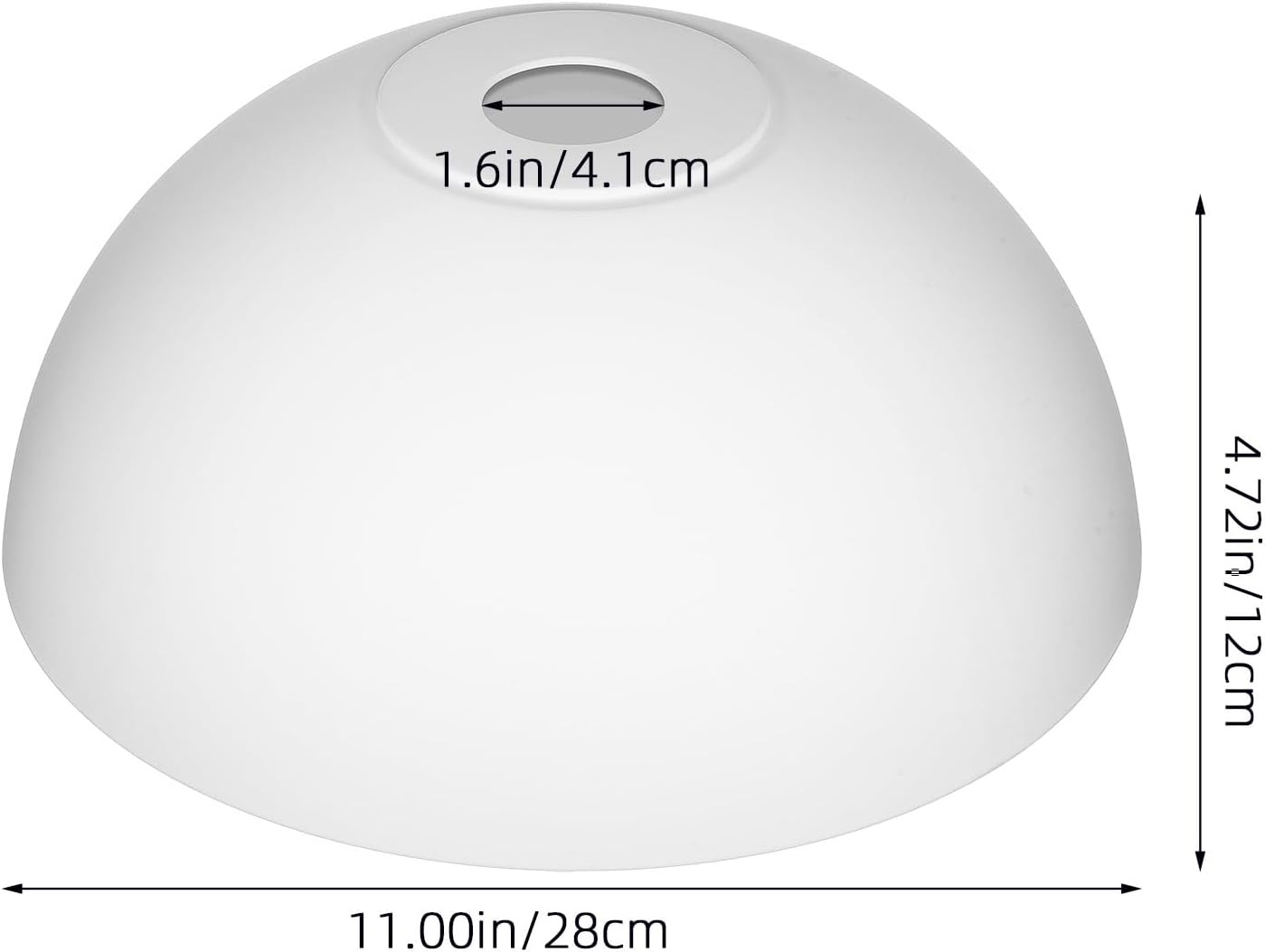 iplusmile Floor Lamp Shade, Plastic Bowl White Lamp Shades Replacement, 1.65 inch/ 42 mm Fitter Lamp Light Covers for Floor Lamps Upright (11 inch Diameter)