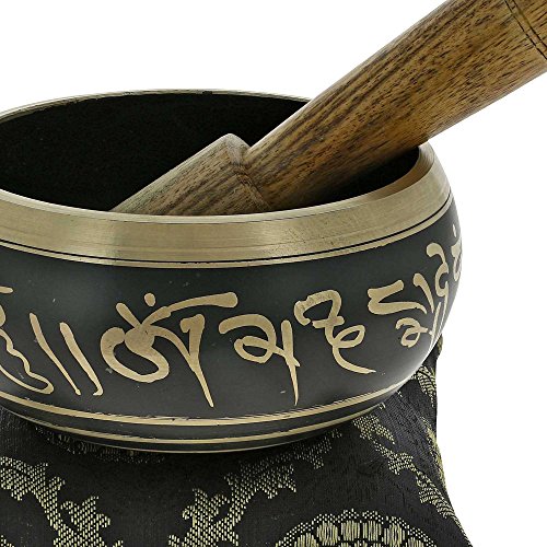 image for Shalinindia Hand Painted Metal Tibetan Buddhist Singing Bowl Musical I