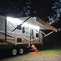 Lrimauix RV Awning Lights, 12V 16.4FT White Camping Awning Lights, Motorhome Travel Trailer Food Trucks Van Waterproof Canopy Led Strip Lighting, RV Exterior Underglow Light