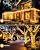 Brightown 2 Pack Solar Christmas Lights, 92Ft 240 LED Solar String Lights Outdoor Waterproof with 8 Modes, Solar Light Outdoor for Patio Yard Tree Garden Party Decorations, Warm White