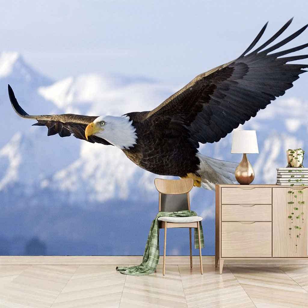 Papier peint aigle animal du ciel pour décoration murale de salon