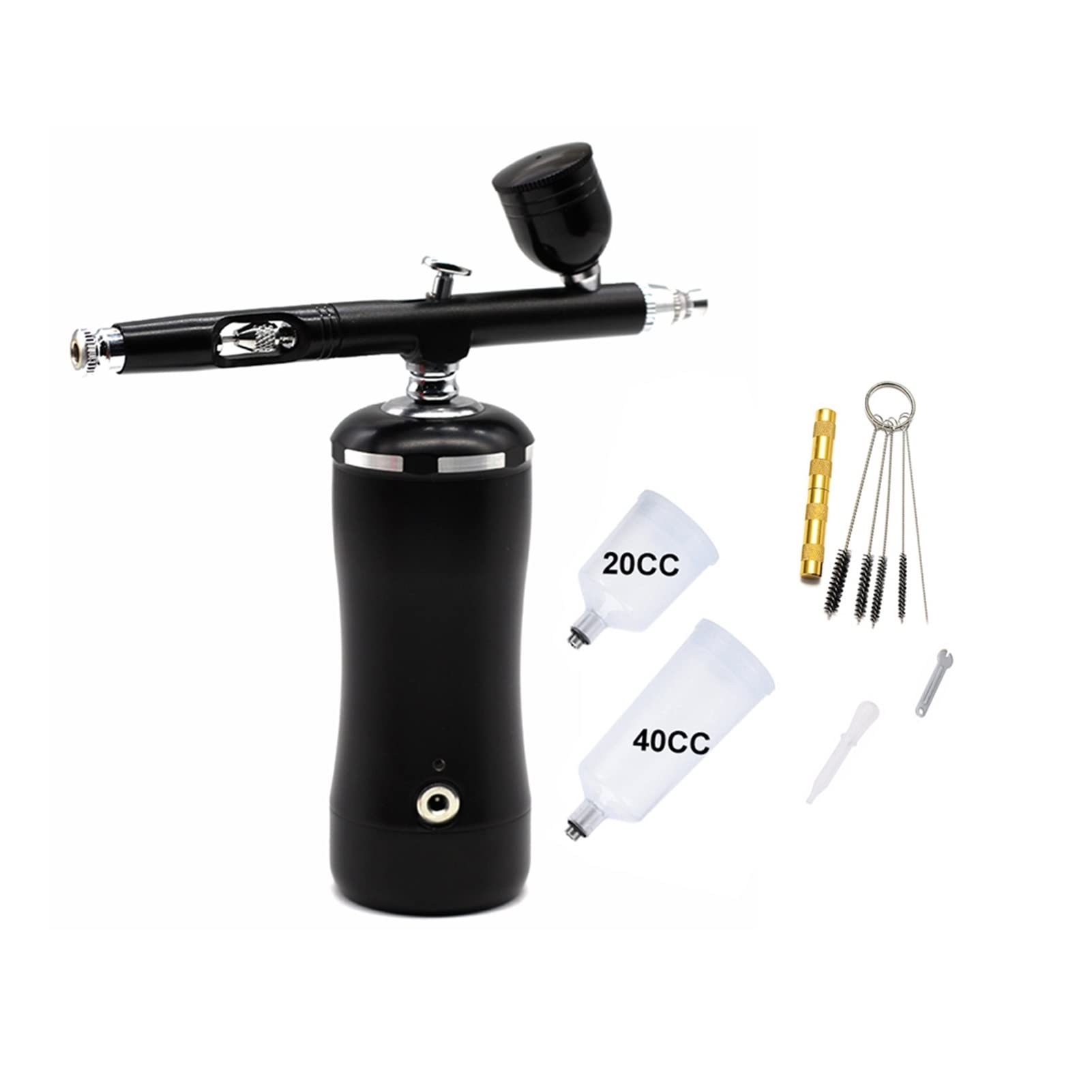 Aerograf do rozpylania farby z zestawem kompresorowym Dostosowana wydajność wysokiego ciśnienia Psi Power Cordless Air Brush Pump Spray Tool (kolor: część D czarny)
