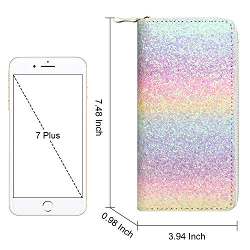 Kukoo Glitter Wallet For Women Shiny Long Phone Clutch Purse Ladies Card Holder #TOP2