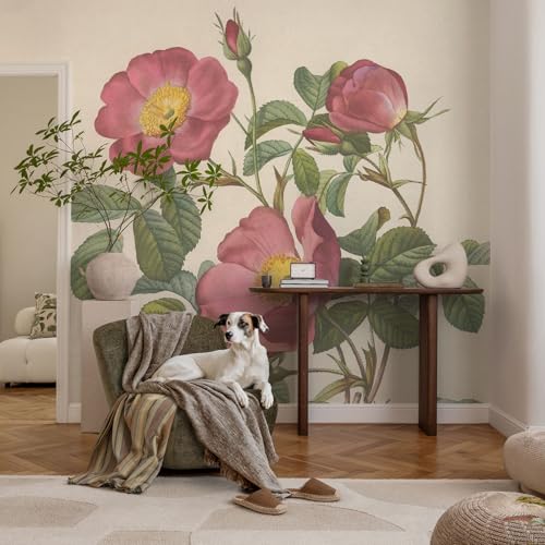 Decoración de pared adhesiva de 152x104 cm con elegante patrón de rosas de estilo vinilo mural 3