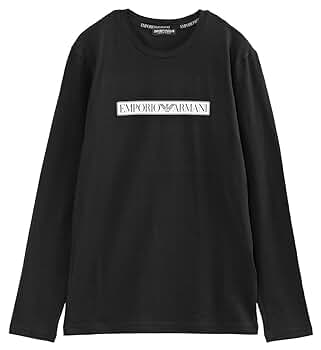 Amazon | [エンポリオアルマーニ] ロンT ロゴ アンダーウェア