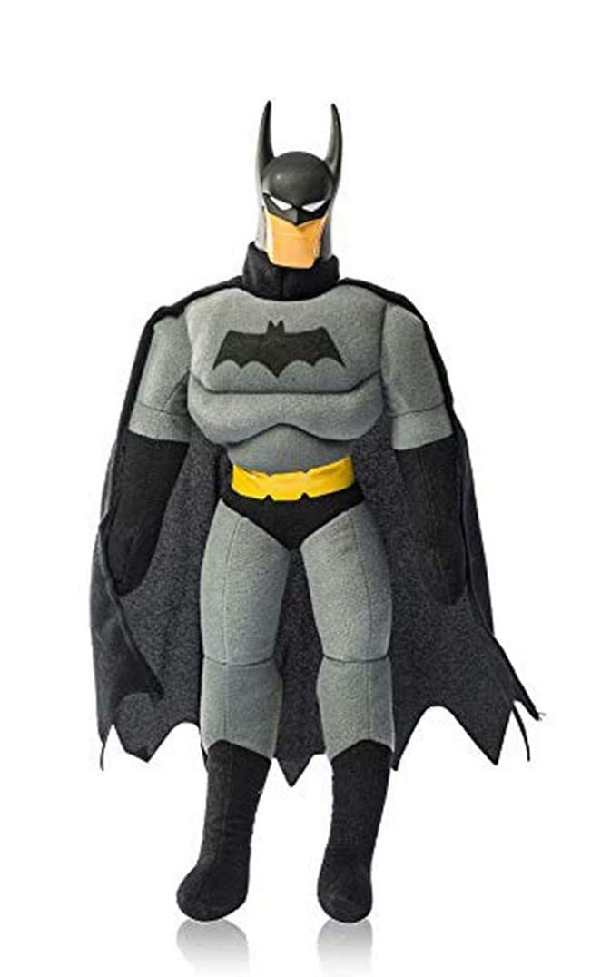 Tickles Superhero with PVC Face Soft Stuffed Plush Toy for Kids Birthday Gift (Color: Grey Size: 35 cm)